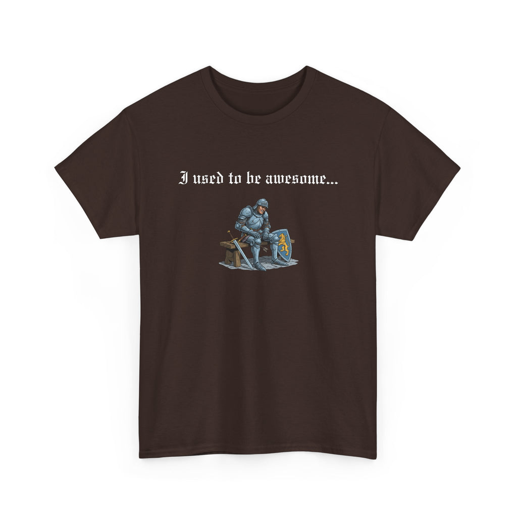 Arrow to the Knee T-Shirt — “I used to be awesome...” Funny Medieval Goth T-Shirt