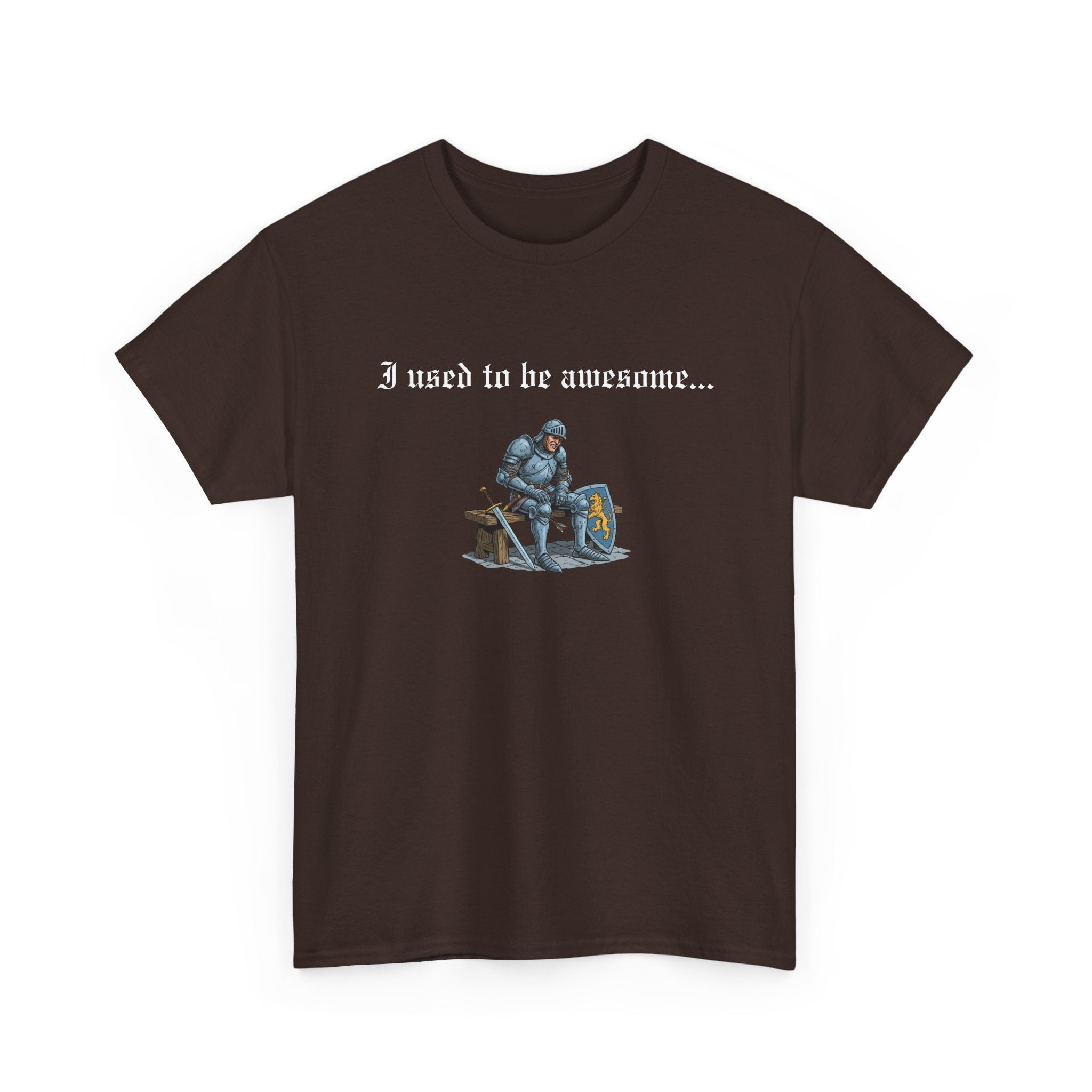 Arrow to the Knee T-Shirt — “I used to be awesome...” Funny Medieval Goth T-Shirt