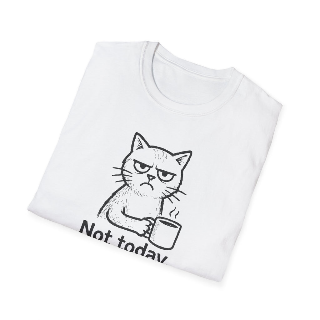 Cat Coffee Tee — "Not Today, Hooman" Funny Cat T-Shirt