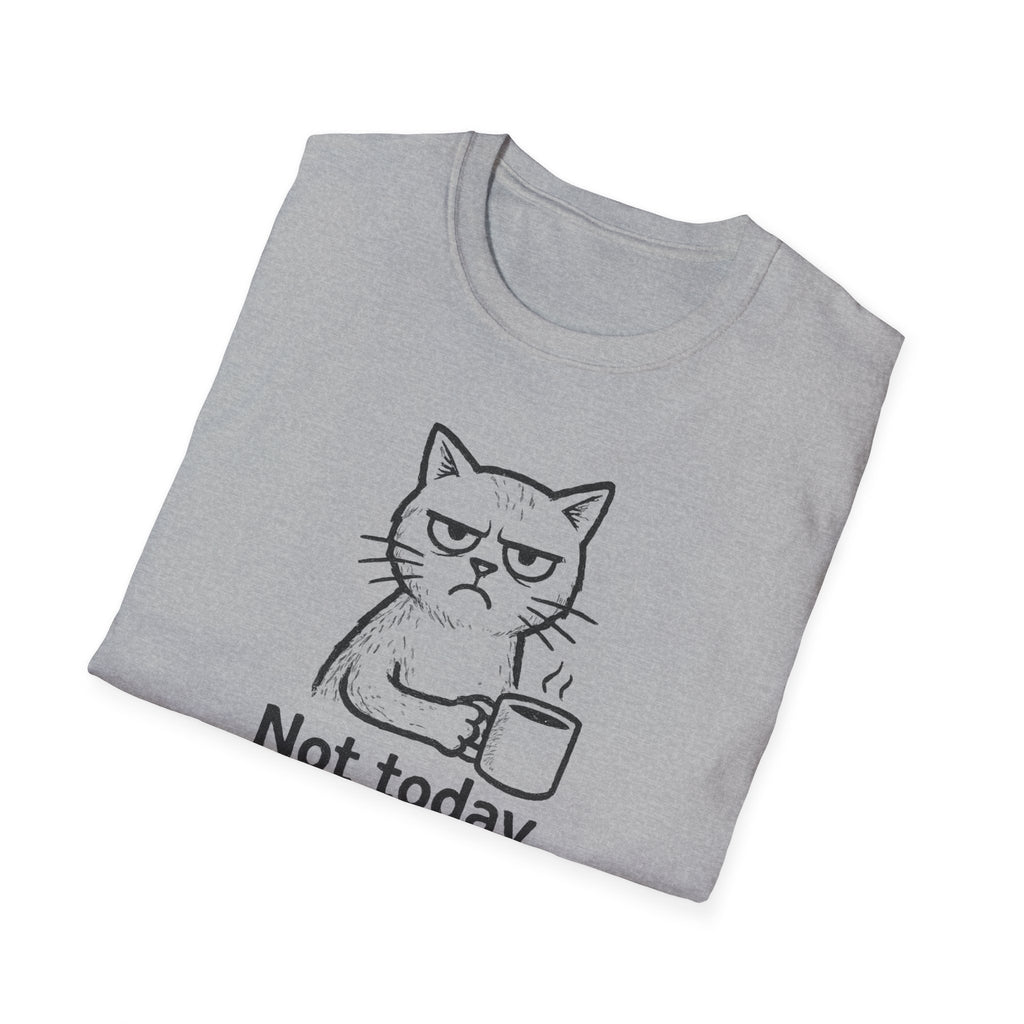 Cat Coffee Tee — "Not Today, Hooman" Funny Cat T-Shirt