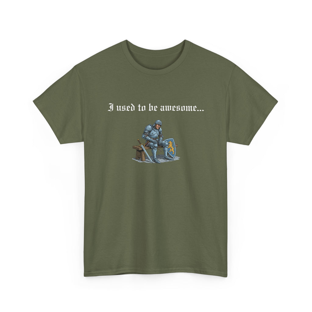 Arrow to the Knee T-Shirt — “I used to be awesome...” Funny Medieval Goth T-Shirt