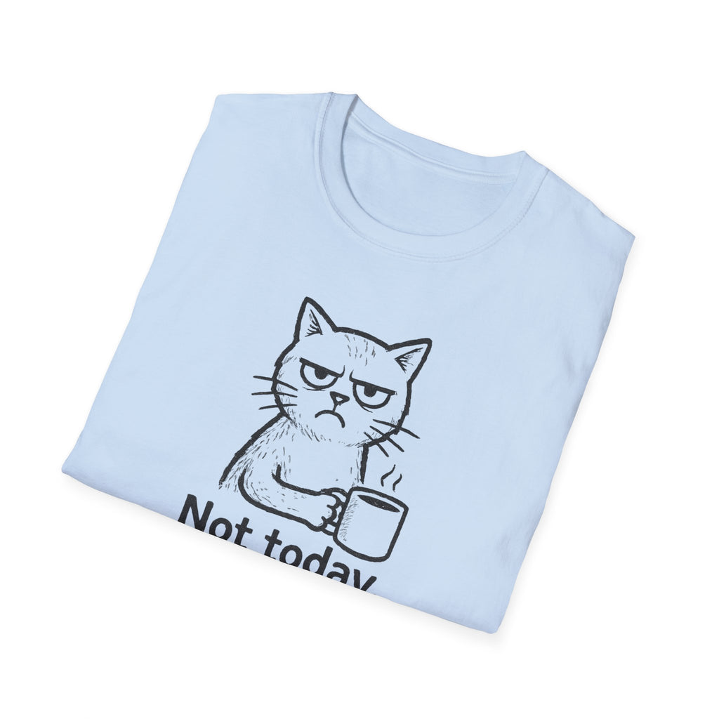Cat Coffee Tee — "Not Today, Hooman" Funny Cat T-Shirt